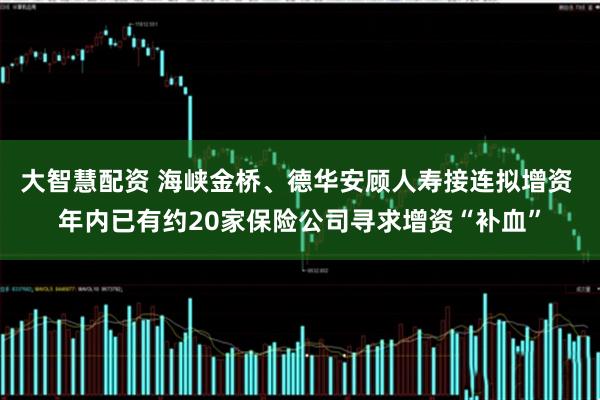 大智慧配资 海峡金桥、德华安顾人寿接连拟增资 年内已有约20家保险公司寻求增资“补血”
